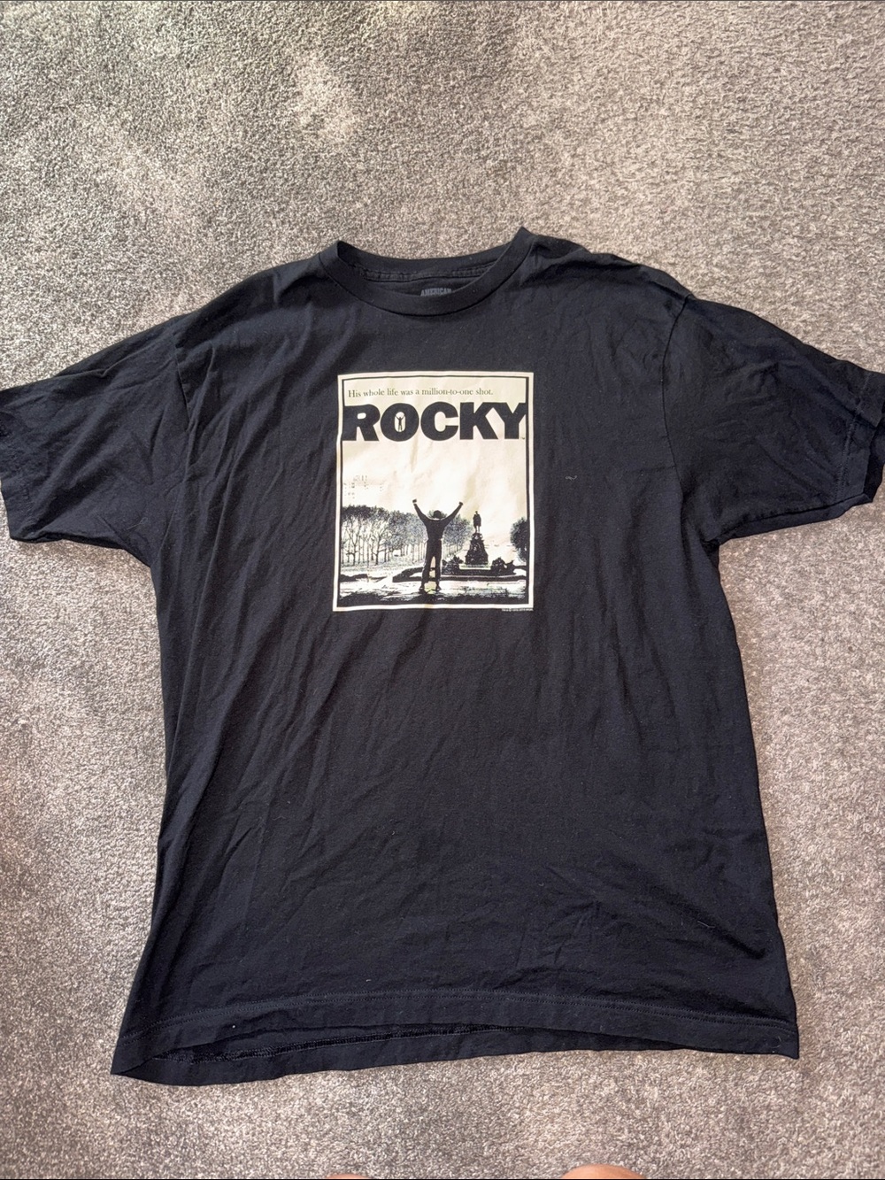 Rocky Graphic Black Men's T-Shirt